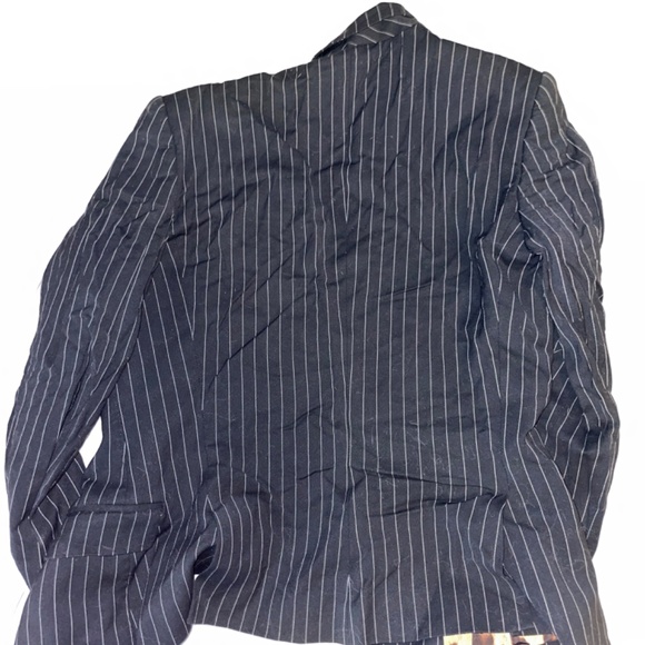 Dolce&Gabbana black striped blazer jacket with leopard print lining - Picture 3 of 3